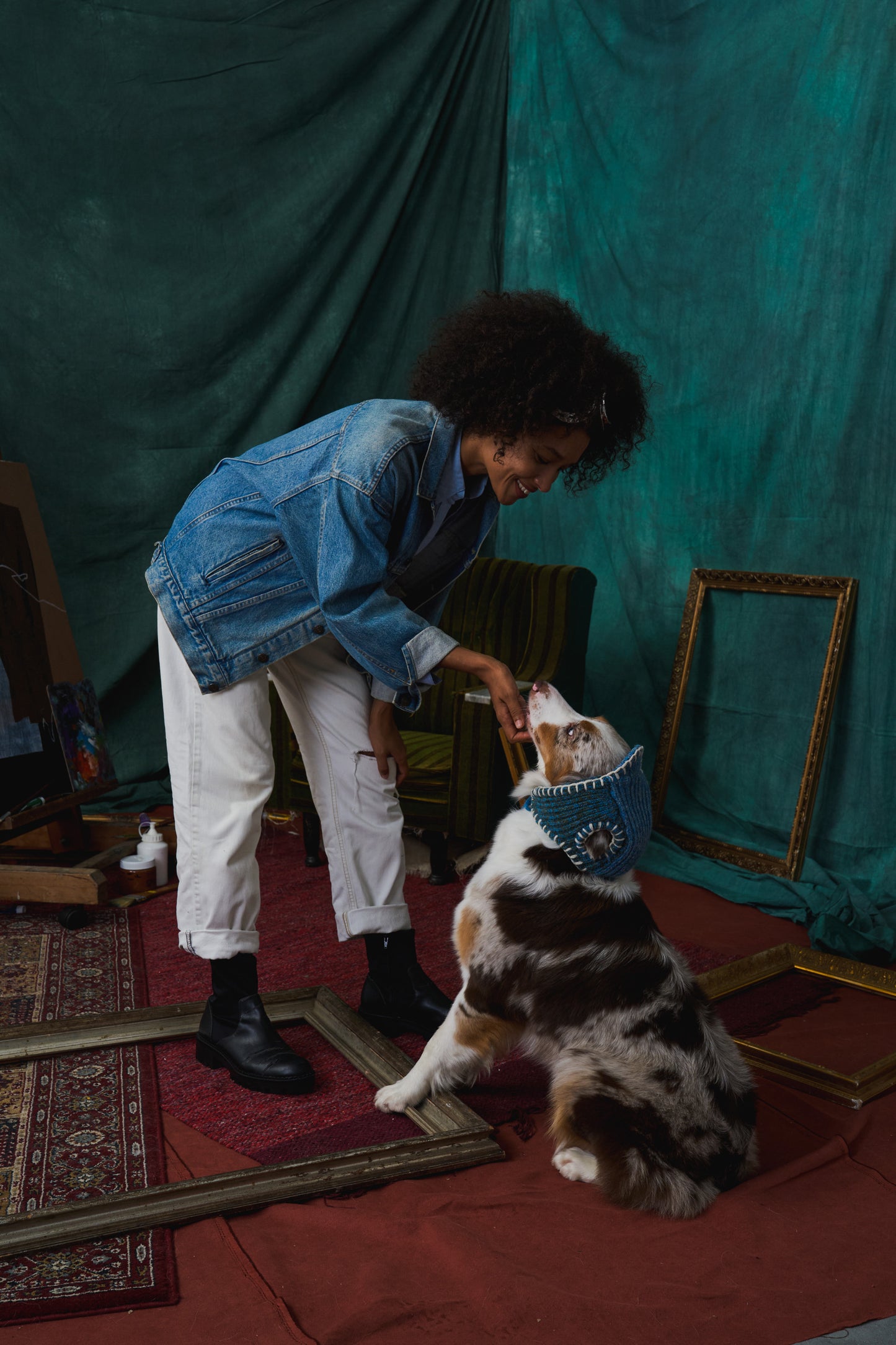 《犬用帽子》multi knit / No.401