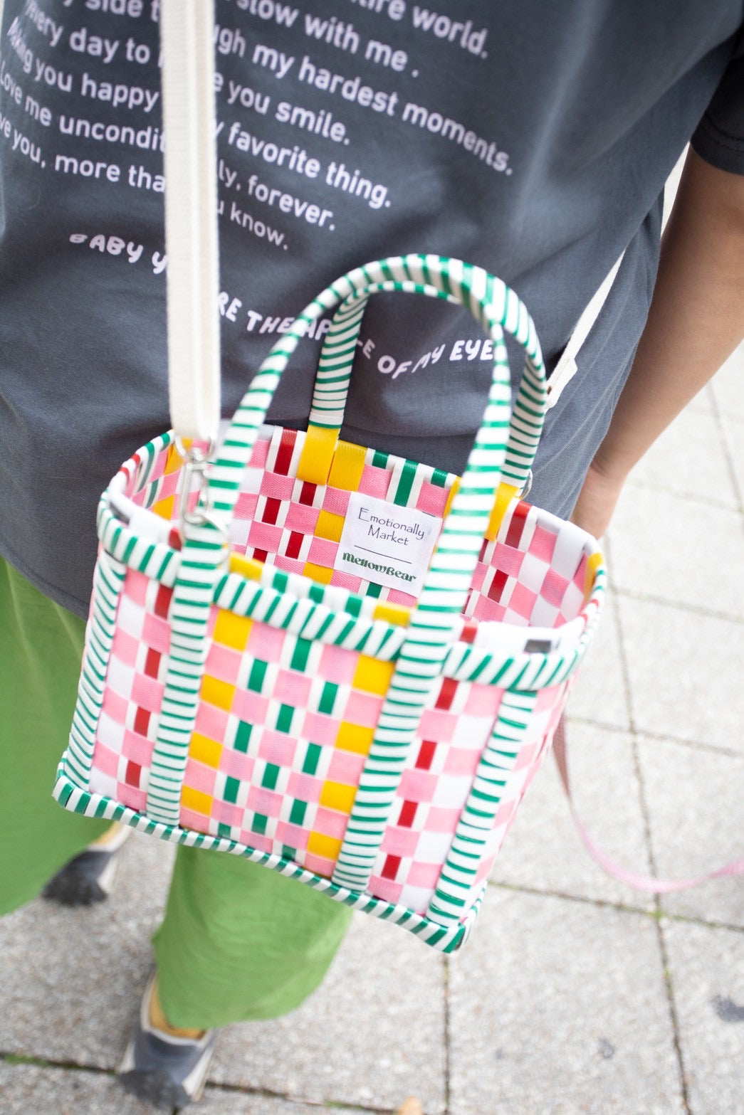《Emotinally Market × mellowbear 》《2WAYスクエアお散歩バック》《mini》　