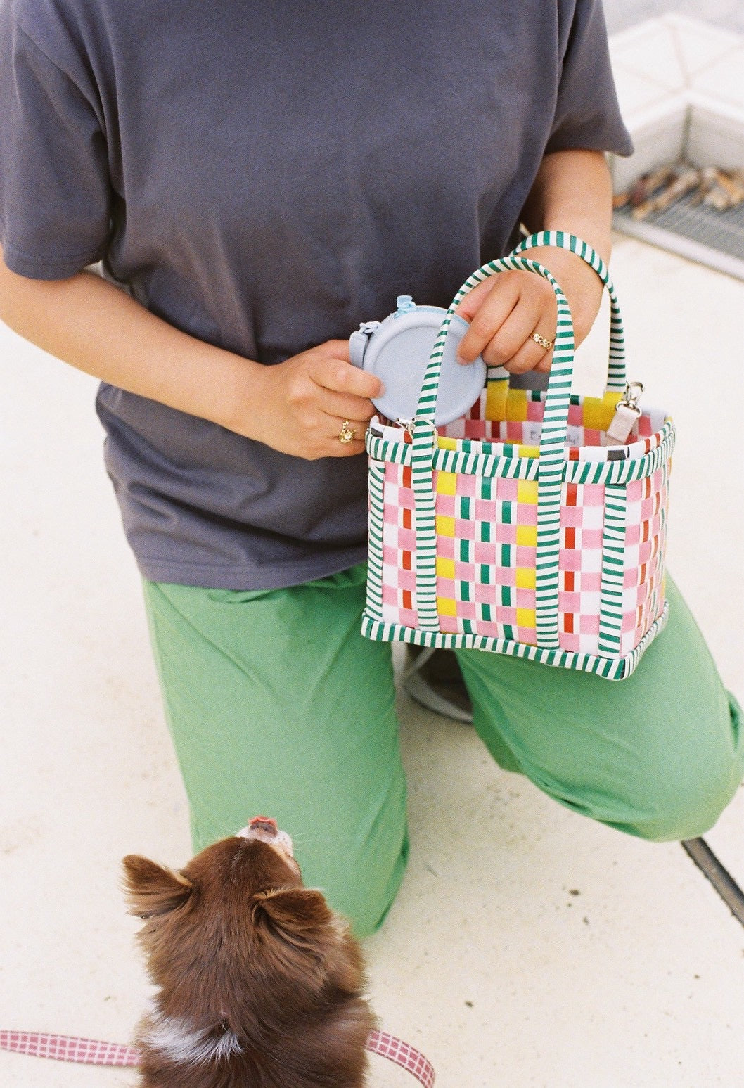 《Emotinally Market × mellowbear 》《2WAYスクエアお散歩バック》《mini》　